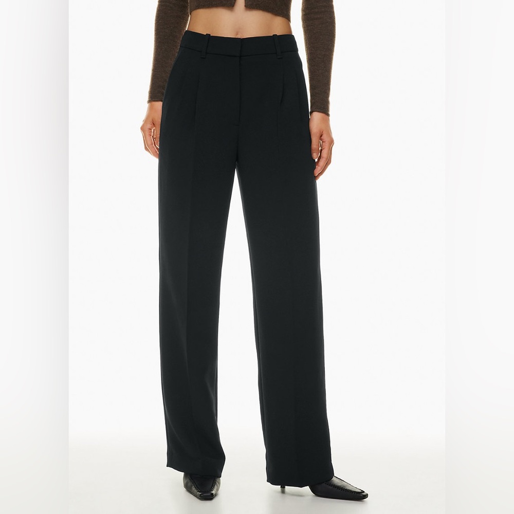 Aritzia Wilfred Effortless Pants - Regular Length Pleated Front Crepe Trouser